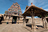 The great Chola temples of Tamil Nadu - The Sri Ranganatha Temple of Srirangam. The gopura of the North entrance to the temple. 